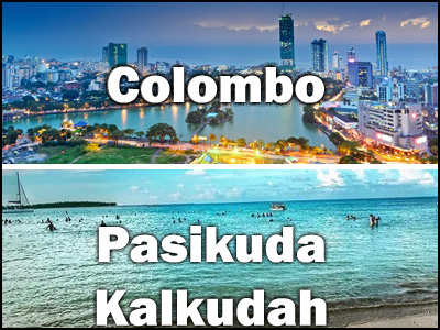 Pasikuda, Kalkudah to Colombo or Colombo to Pasikuda, Kalkudah Trnasfer