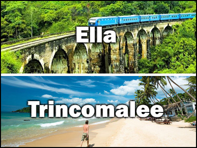 Ella to Trincomalee or Trincomalee to Ella Trnasfer