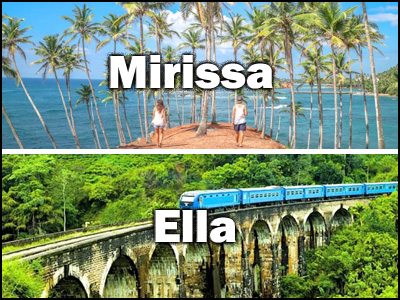 Ella to  Mirissa or Mirissa to Ella trnasfer